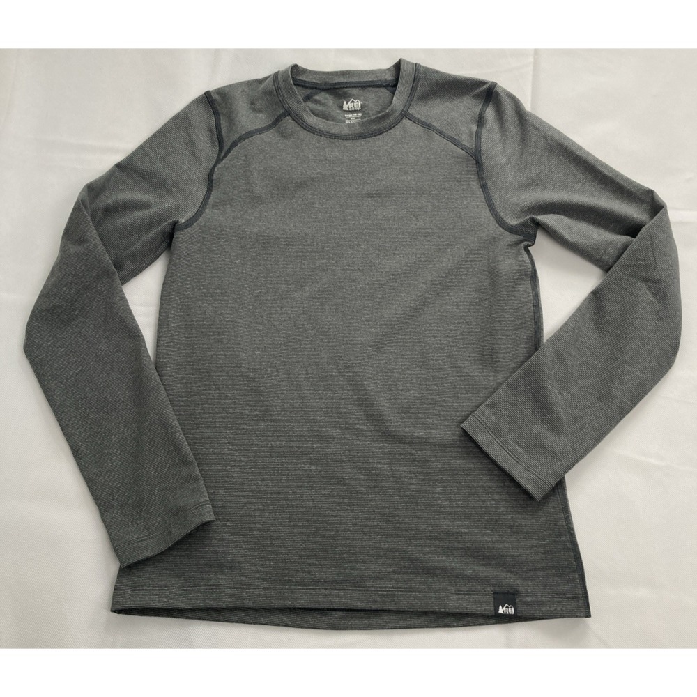 REI Kids Base Layer Shirt Large 14-16 Gray Long Sleeve Performance 18576-F21